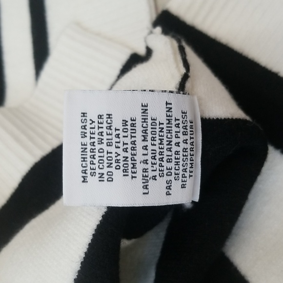 Magaschoni Black and White Striped Sweater - Picture 9 of 9